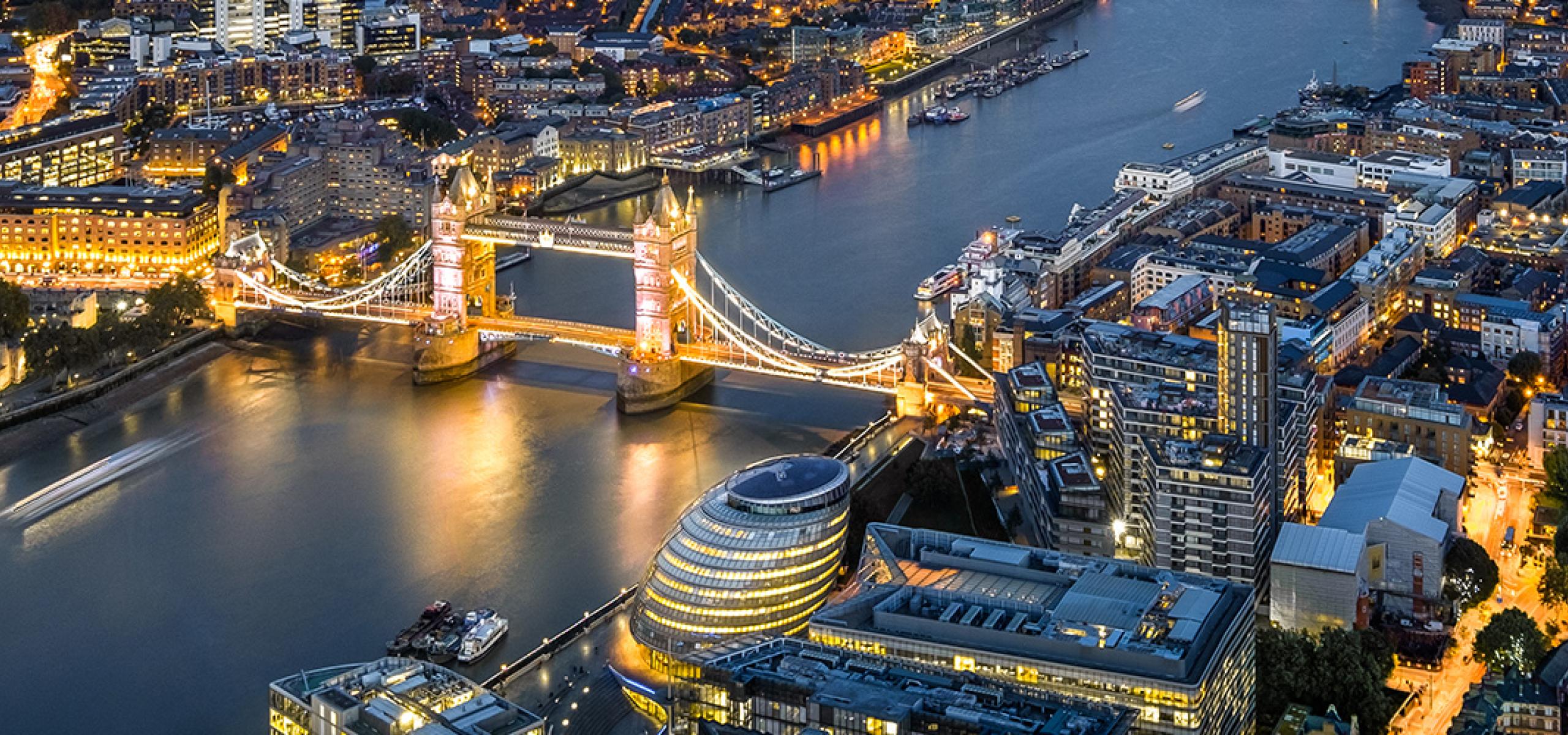 London at night
