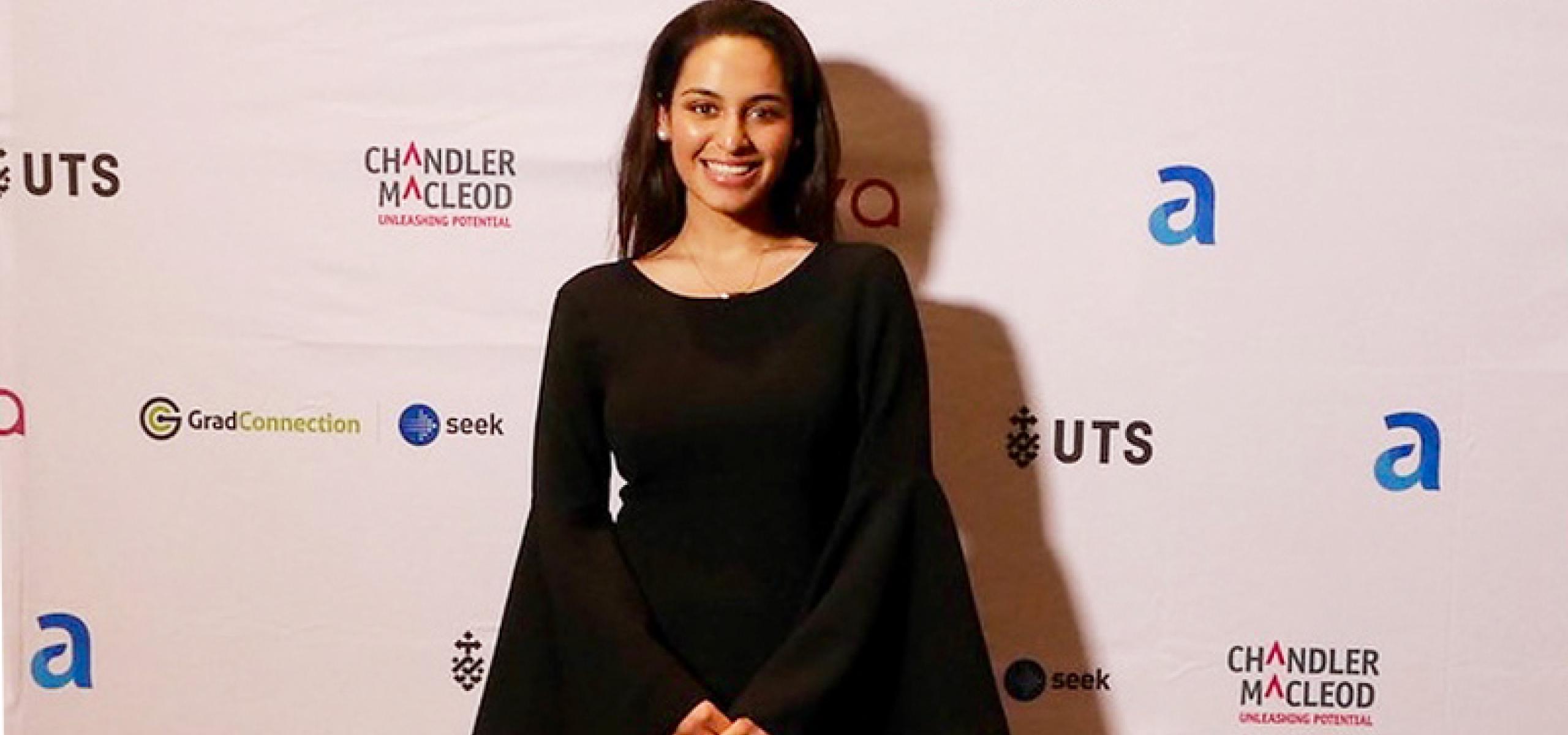 Angelique Nelis at the Top100 Future Leaders awards ceremony