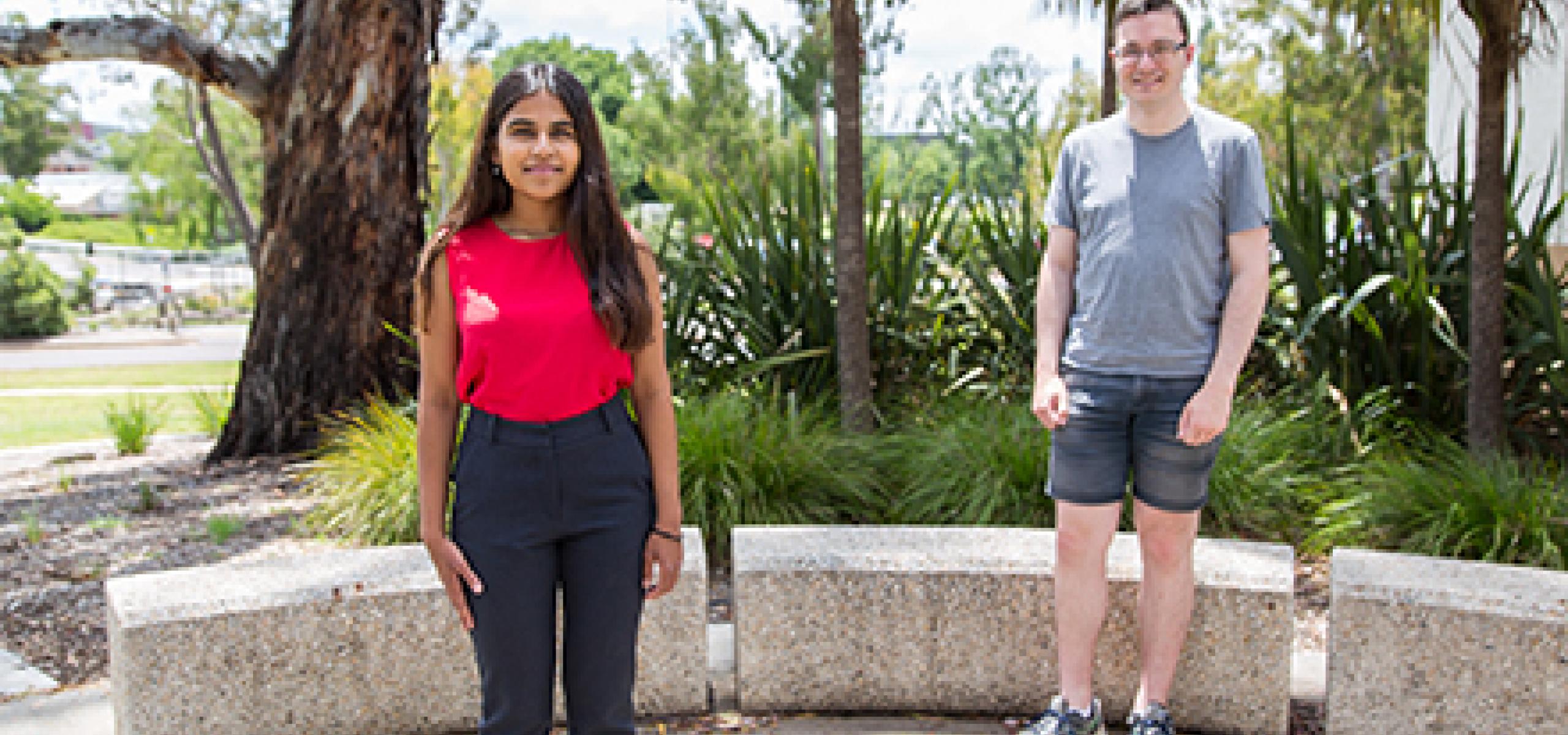 ANU Law students Varshini Viswanath (left) and Andrew Ray ANU Law students Varshini Viswanath (left) and Andrew Ray